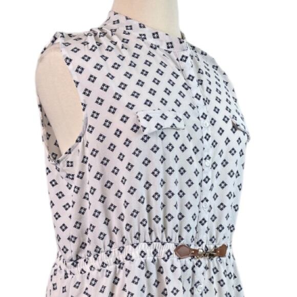 Always Indigo A-line Dress Button Top Elastic Buckle Waist Sleeveless Women’s 3X - Picture 6 of 11